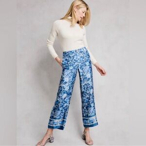 NWT J.McLaughlin Marlee Sucre Blossom SilkBlend Pants FloralElephant Boho Size 8